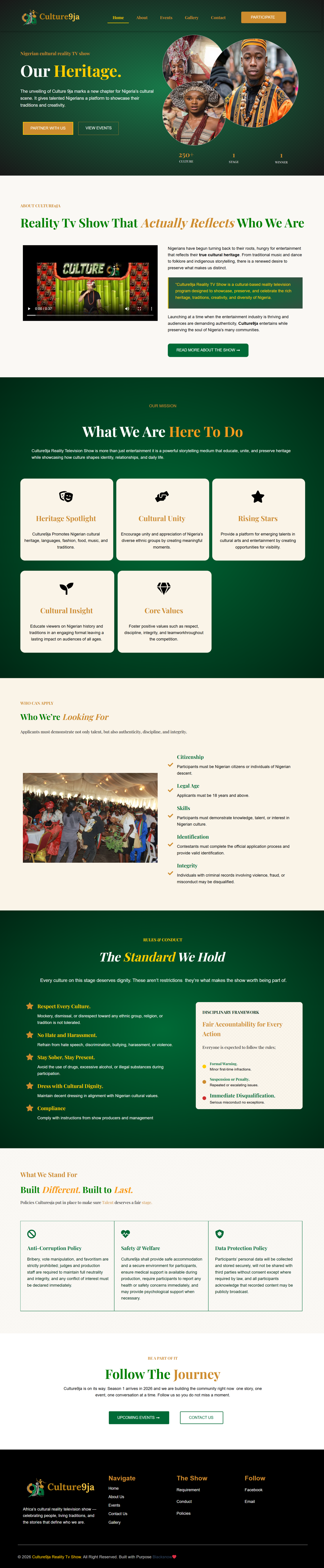 Entertainment Website Designed for Speed and User Engagement